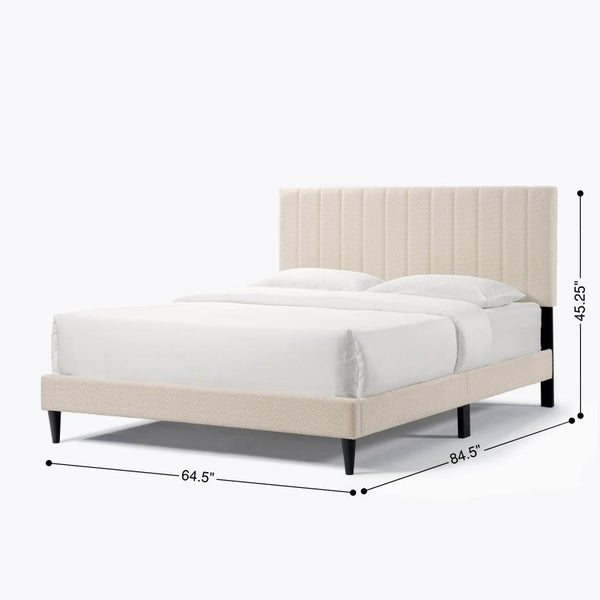 Dove Tufted Upholstered Platform Bed