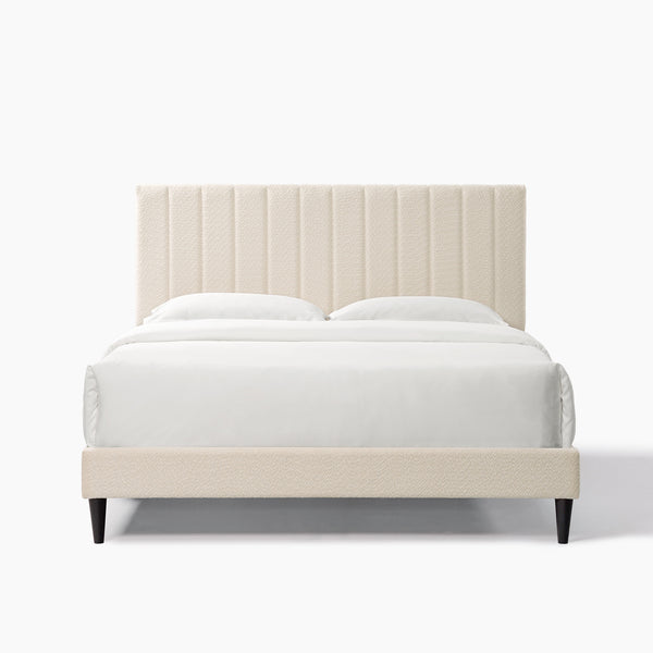 Dove Tufted Upholstered Platform Bed