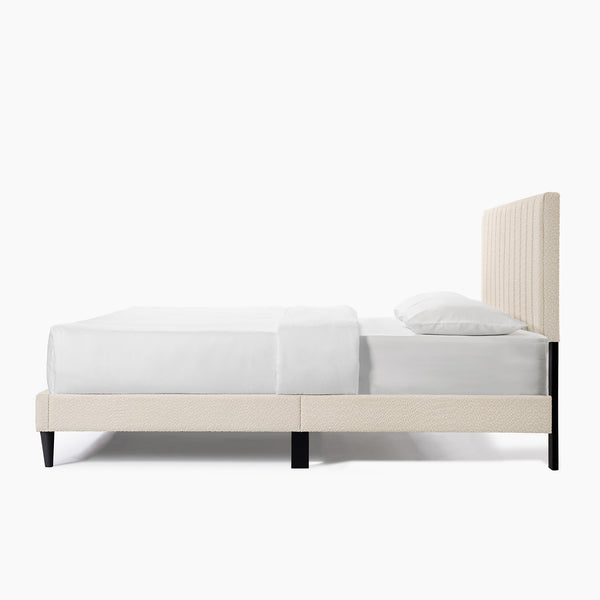 Dove Tufted Upholstered Platform Bed