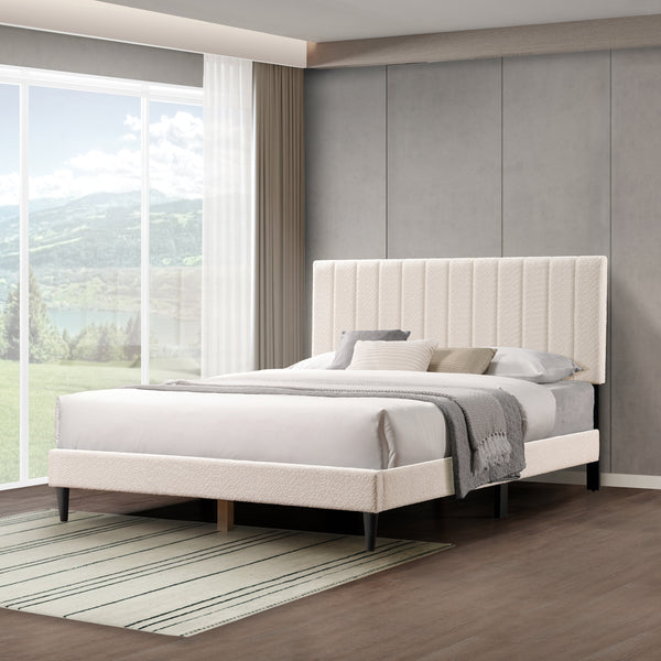 Dove Tufted Upholstered Platform Bed