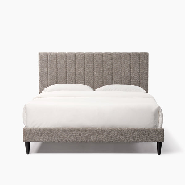 Dove Tufted Upholstered Platform Bed