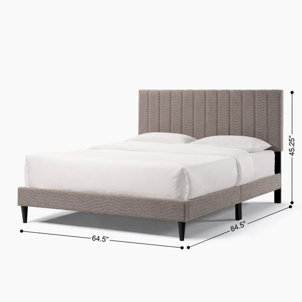 Dove Tufted Upholstered Platform Bed